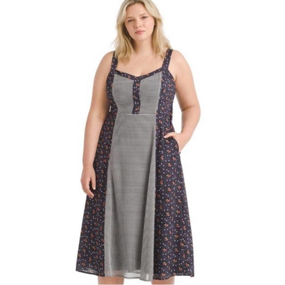 Modcloth Gunne Sax Black Floral Ditsy Dress With POCKETS!